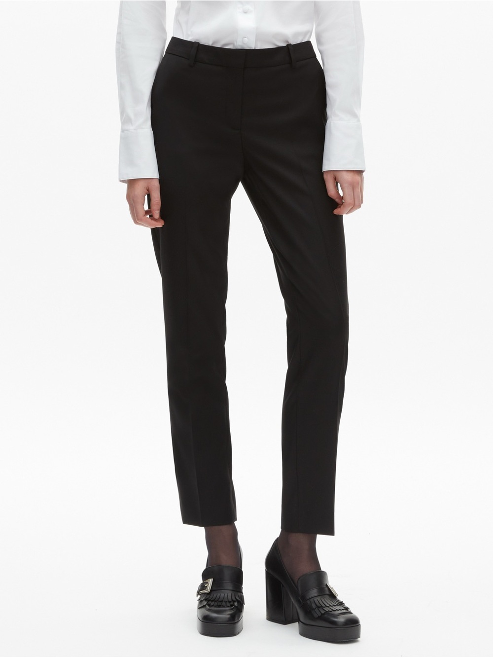 THE KOOPLES- TAILORED BLACK WOOL PANTS SZ 38